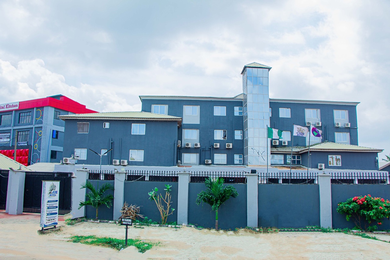 L.ade Hotel façade on Sango Eleyele Express Road